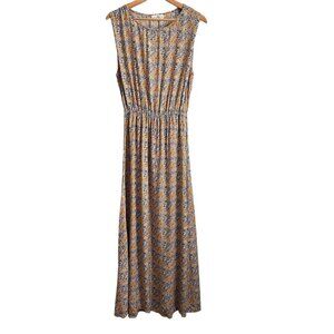Natural Life Women Maxi Dress Size S Cottagecore Boho Floral Sleeveless Summer